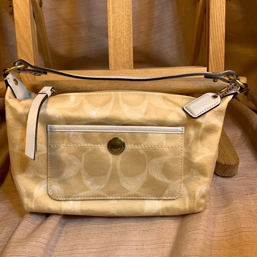NWOT Coach leather/canvas mini bag w/tag EC